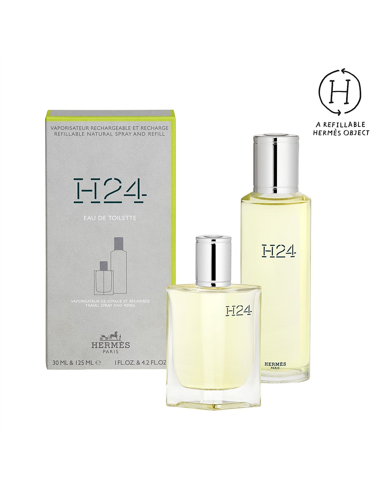 H24 EDT REFILL SPRAY 30ML + BOTTLE REFILL 125ML