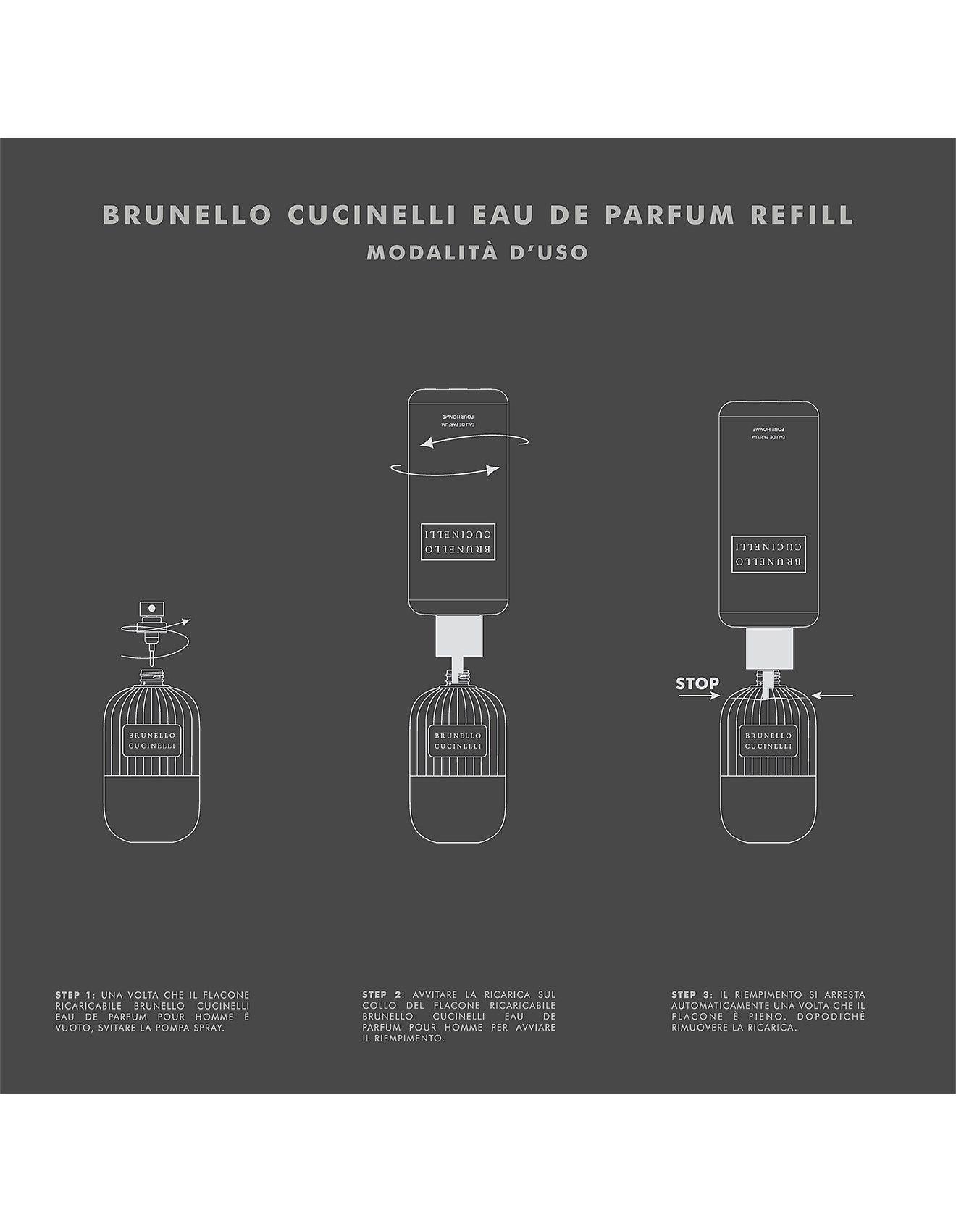BRUNELLO CUCINELLI POUR HOMME EDP 150ML REFILLABLE