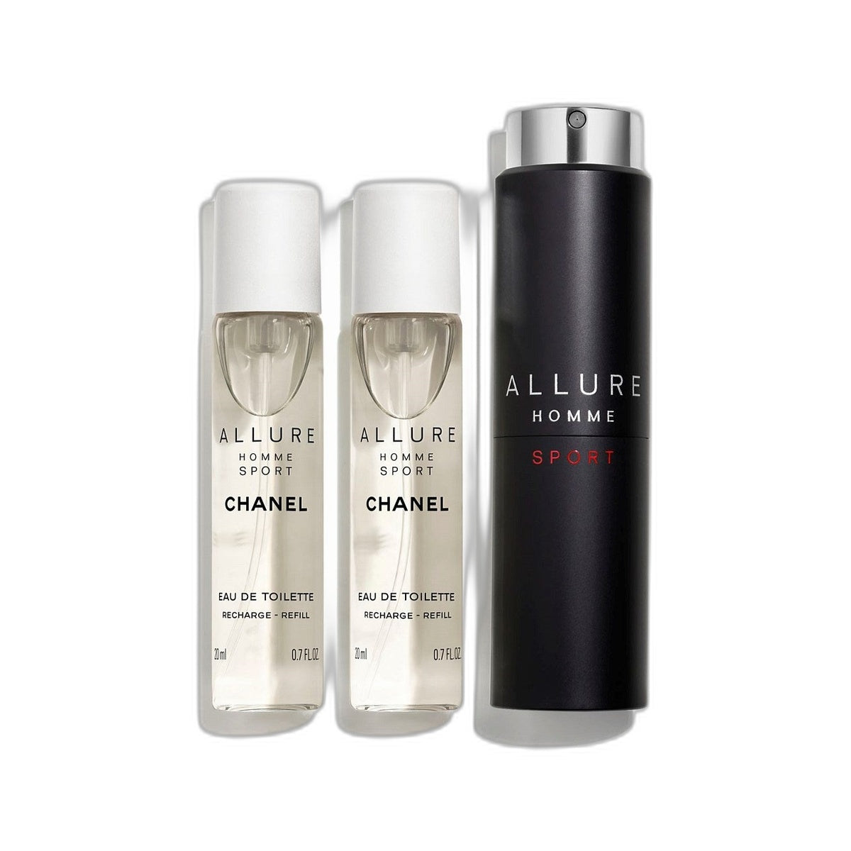 ALLURE HOMME SPORT Twist and Spray Refillable Bottle - Eau de Toilette 3X20ml